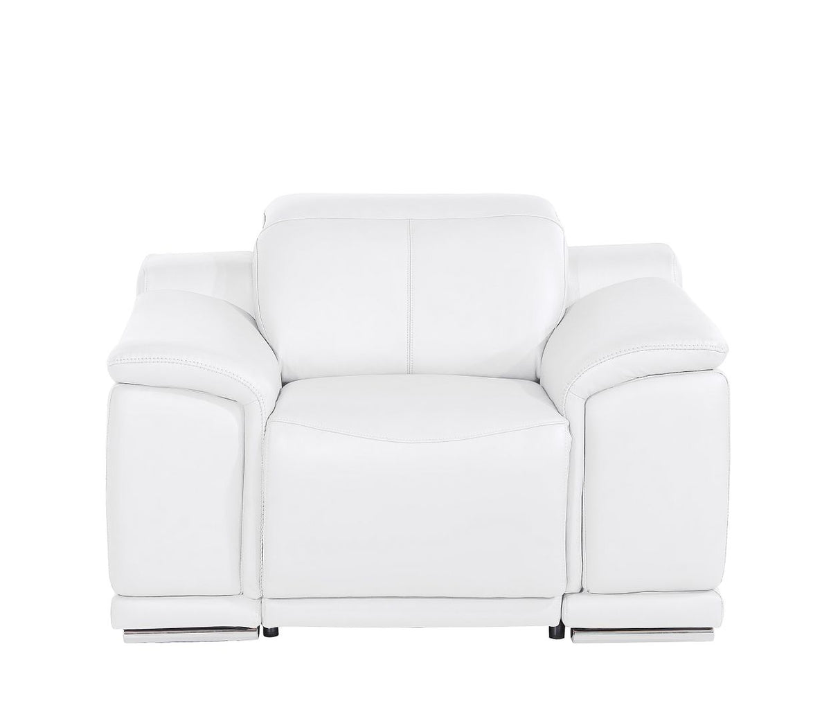2679 Power Reclining Chair with Power Headrest in Genuine Leather - Beige - SKU 2679-BEIGE-CH - view 3