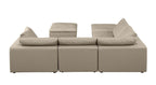 1100 Divanitalia 6-Piece Left Arm Facing 3-Seat Sectional Sofa - Top-grain Italian Leather