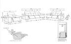 9762 Divanitalia 6-Piece Modular Power Reclining Sofa, Loveseat and Chair Set with 6 Power Recliners in Top Grain Italian Leather - White - SKU 9762-WHITE-6.6-HT-3PC - view 17