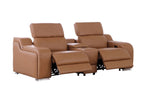 1116 Divanitalia 7-Piece Modular Power Reclining Sofa, Loveseat & Chair Set in Top Grain Italian Leather with 6 Power Recliners & Power Headrests - Cognac - SKU 1116-COGNAC-7.6-HT-3PC - view 10