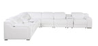 1116 Divanitalia 8-Piece L-Shaped Sectional Sofa in Top Grain Italian Leather with 3 Power Recliners & Power Headrests - White - SKU 1116-WHITE-8PC-3PWR-SECTIONAL- GROUP - view 5
