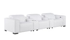 1208 Leather Sofa with 3 Power Recliners and Two Storage Consoles