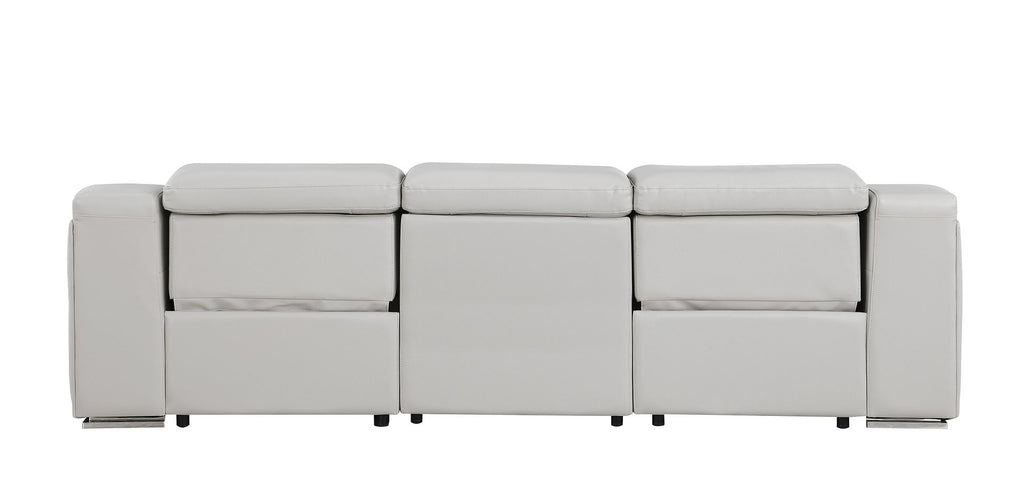 1116 Divanitalia 3-Piece Modular Power Reclining Sofa in Top Grain Italian Leather with 2 Power Recliners & Power Headrests