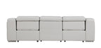 1116 Divanitalia 3-Piece Modular Power Reclining Sofa in Top Grain Italian Leather with 2 Power Recliners & Power Headrests