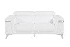 1140 Divanitalia 2-Piece Sofa Set with Adjustable Headrest in Top-grain Italian Leather - White - SKU 1140-WHITE-2PC - view 7