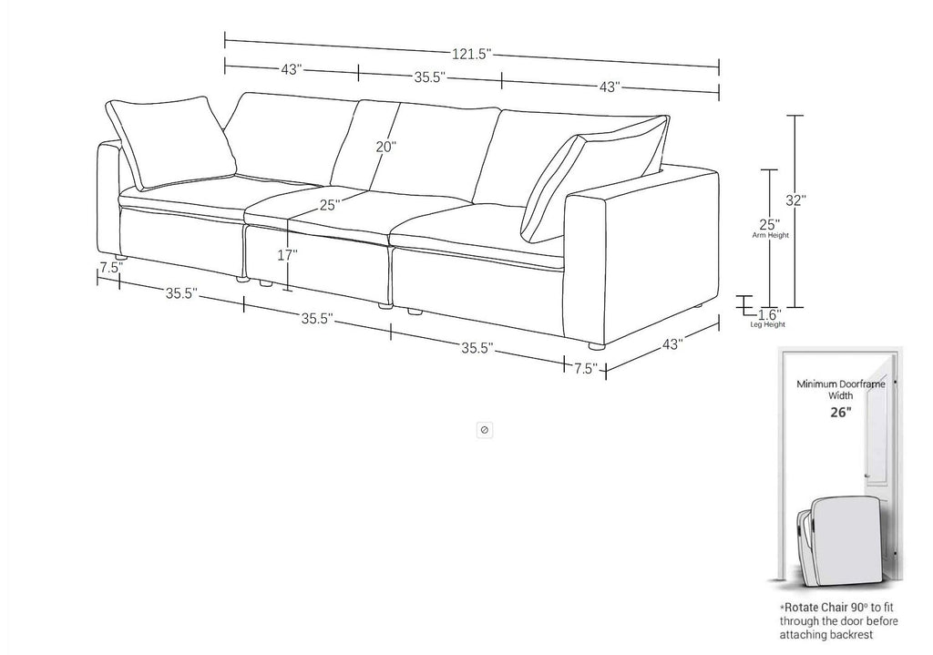 1100 Divanitalia Modular Sofa - Top-grain Italian Leather