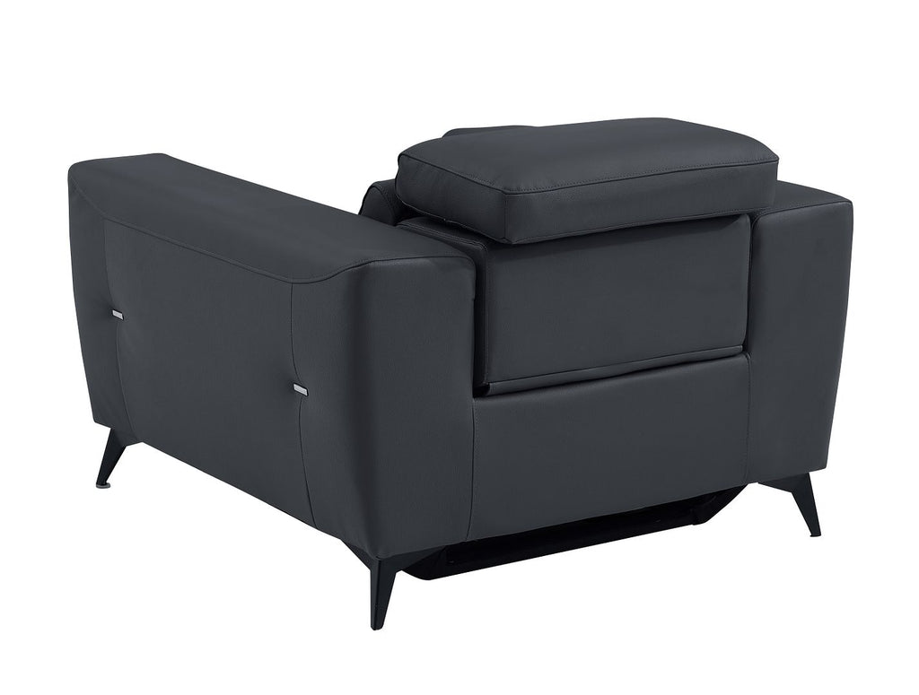 989 Divanitalia Power Reclining Arm Chair with Power Headrest in Top-grain Italian Leather