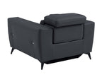 989 Divanitalia Power Reclining Arm Chair with Power Headrest in Top-grain Italian Leather