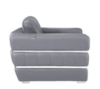 904 Divanitalia Chair in Top-grain Italian Leather - Dark Grey - SKU 904-CH-DARK GRAY - view 5