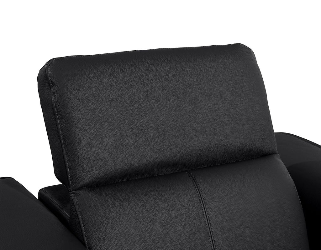 1224 Divanitalia 3-Piece Modular Power Reclining Sofa in Top Grain Italian Leather with 2 Power Recliners & Power Headrests