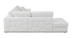 998 Divanitalia Cream Left Arm Facing Sectional Sofa in Top-grain Italian Leather