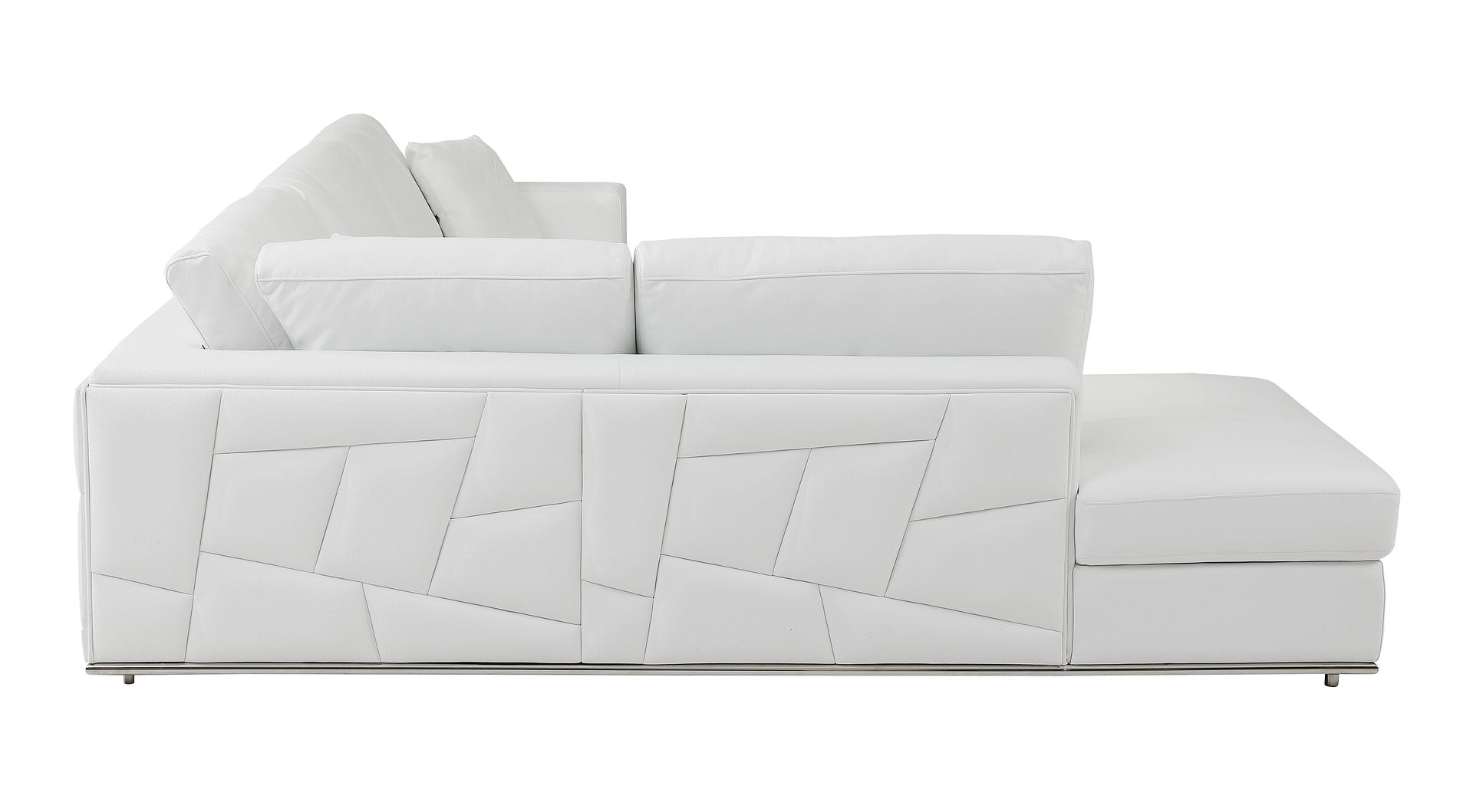 998 Divanitalia Cream Left Arm Facing Sectional Sofa in Top-grain Italian Leather