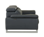 636 Divanitalia Dark Gray Sofa in Top-grain Italian Leather