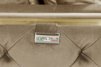 1051 Divanitalia Beige Sofa in Velvet Fabric