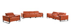 1246 Divanitalia Modular Power Triple Reclining Sofa, Console Loveseat, and Chair Set with Power Headrests - Top Grain Italian Leather - Camel - SKU 1246-CAMEL-7.6-HT-3PC - view 3