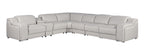 1116 Divanitalia 7-Piece L-Shaped Sectional Sofa in Top Grain Italian Leather with 3 Power Recliners & Power Headrests - Light Grey - SKU 1116-LT-GREY-7PC-3PWR-SECTIONAL- GROUP - view 2