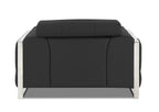 903 Divanitalia Chair with Adjustable Headrest in Top-grain Italian Leather - Dark Grey - SKU 903-CH-DARK GRAY - view 4