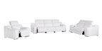 1116 Divanitalia 6-Piece Modular Power Reclining Sofa, Loveseat & Chair Set in Top Grain Italian Leather with 6 Power Recliners & Power Headrests - White - SKU 1116-WHITE-6.6-HT-3PC - view 4
