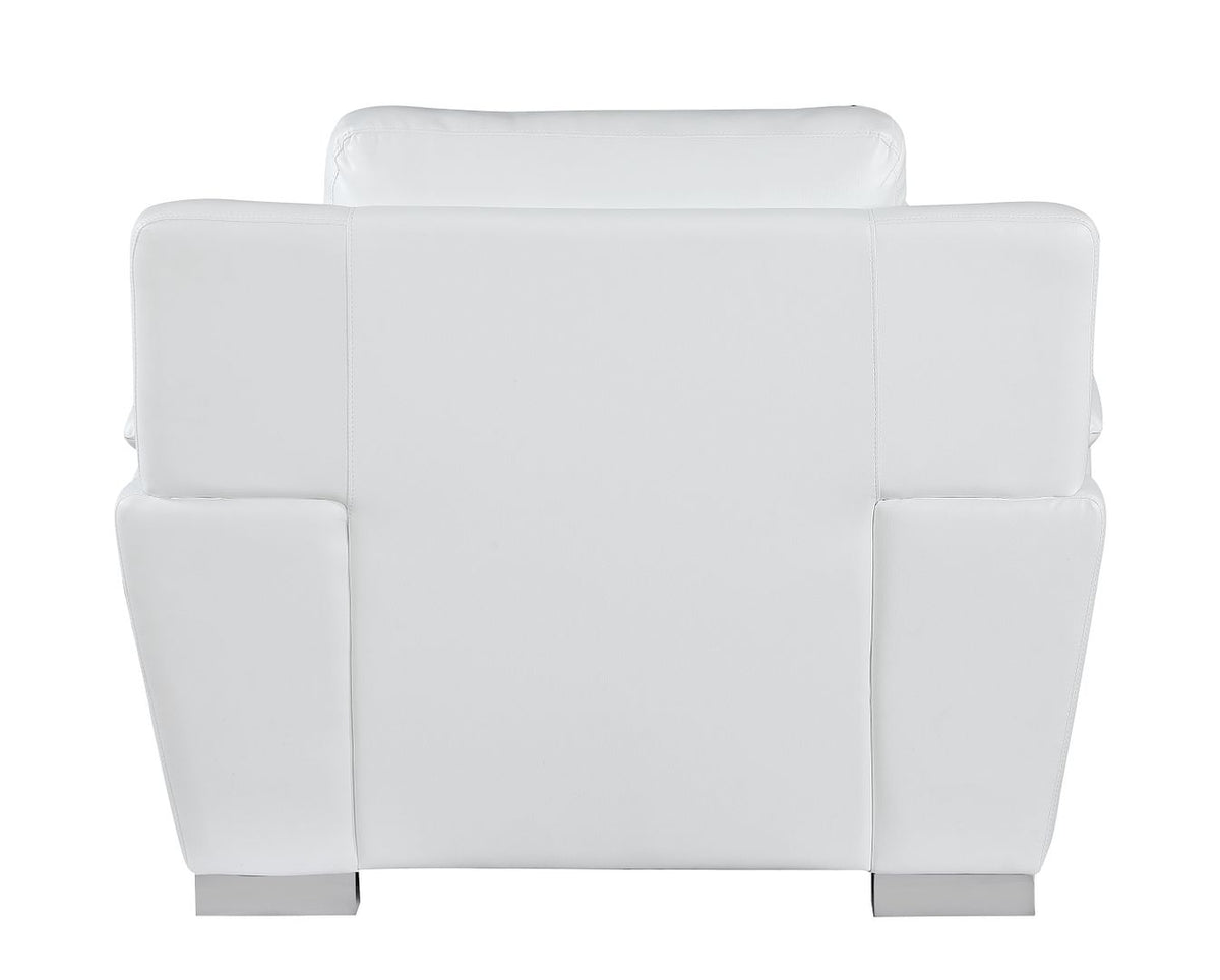 4572 Modern Genuine Leather Chair - White - SKU 4572-CH-WHITE - view 4