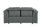 1126 Divanitalia Power Reclining Loveseat in Top Grain Italian Leather with 2 Power Recliners & Power Headrests