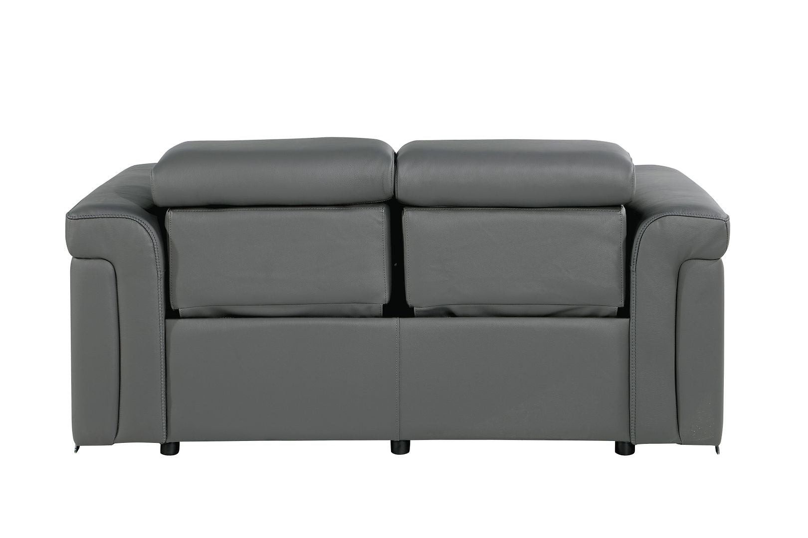 1126 Divanitalia Power Reclining Loveseat in Top Grain Italian Leather with 2 Power Recliners & Power Headrests
