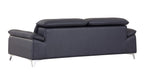 727 Divanitalia Sofa with Adjustable Headrest in Top-grain Italian Leather - Navy - SKU 727-S-NAVY - view 3