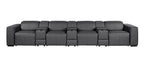 1224 Divanitalia 7-Piece Modular Power Reclining Sofa in Top Grain Italian Leather with 4 Power Recliners & Power Headrests