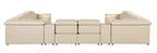 9762 Divanitalia 10-Piece U-Shaped Top Grain Italian Leather Sectional Sofa with 4 Power Recliners