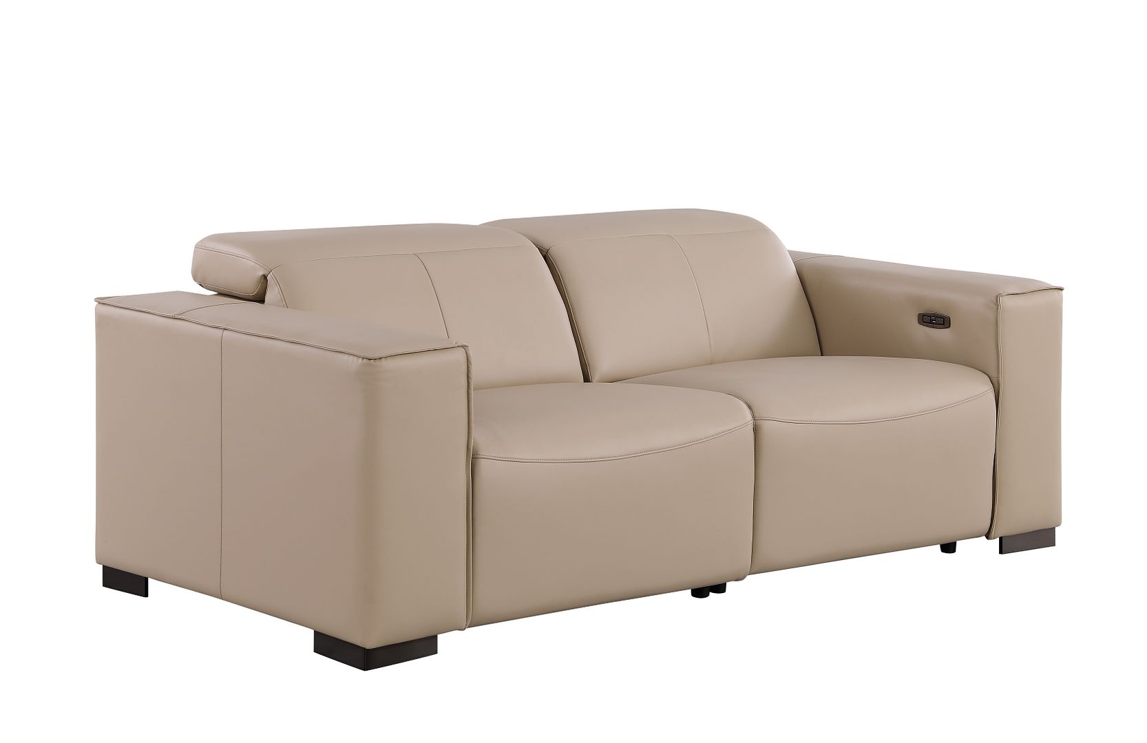 1208 Genuine Leather Dual Power Reclining Loveseat