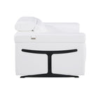1126 Divanitalia Top Grain Italian Leather Power Reclining Chair with Power Headrests - White - SKU 1126-WHITE-CH - view 4
