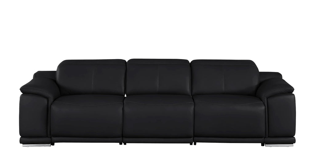 2679 Genuine Leather Sofa with 3 Power Recliners - Black - SKU 2679-BLACK-3.3-HT - view 3