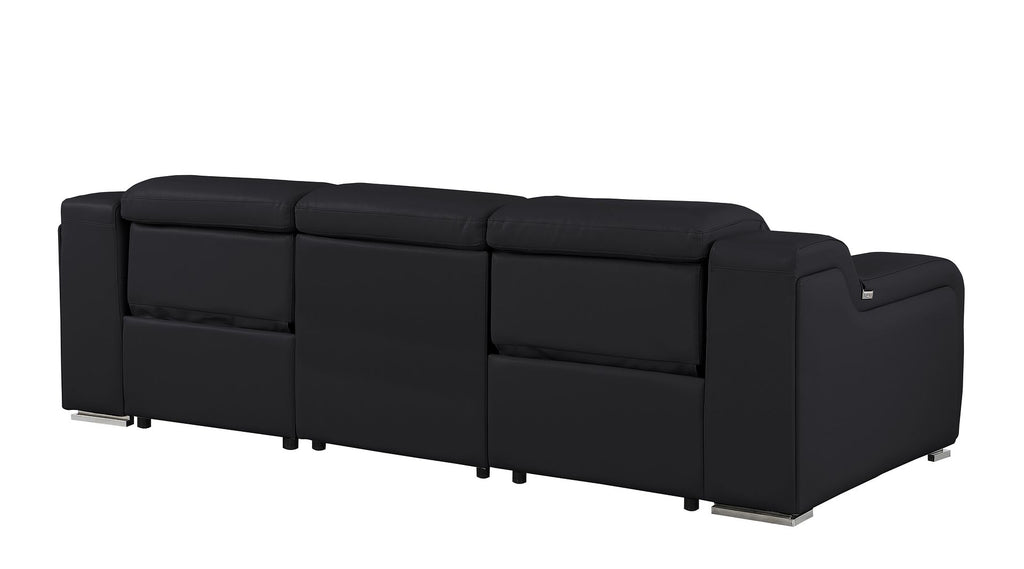 1116 Divanitalia 3-Piece Modular Power Reclining Sofa in Top Grain Italian Leather with 2 Power Recliners & Power Headrests