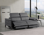 1246 Divanitalia Top Grain Italian Leather Loveseat with Power Headrest