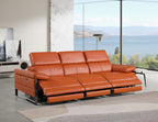 1246 Divanitalia Modular Power Triple Reclining Sofa with Power Reclining Headrests - Top Grain Italian Leather - Camel - SKU 1246-CAMEL-3.3-HT - view 2