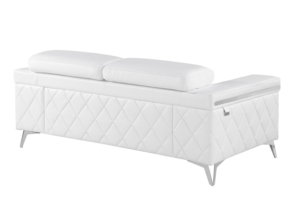 1140 Divanitalia Loveseat with Adjustable Headrest in Top-grain Italian Leather
