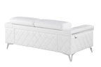 1140 Divanitalia Loveseat with Adjustable Headrest in Top-grain Italian Leather