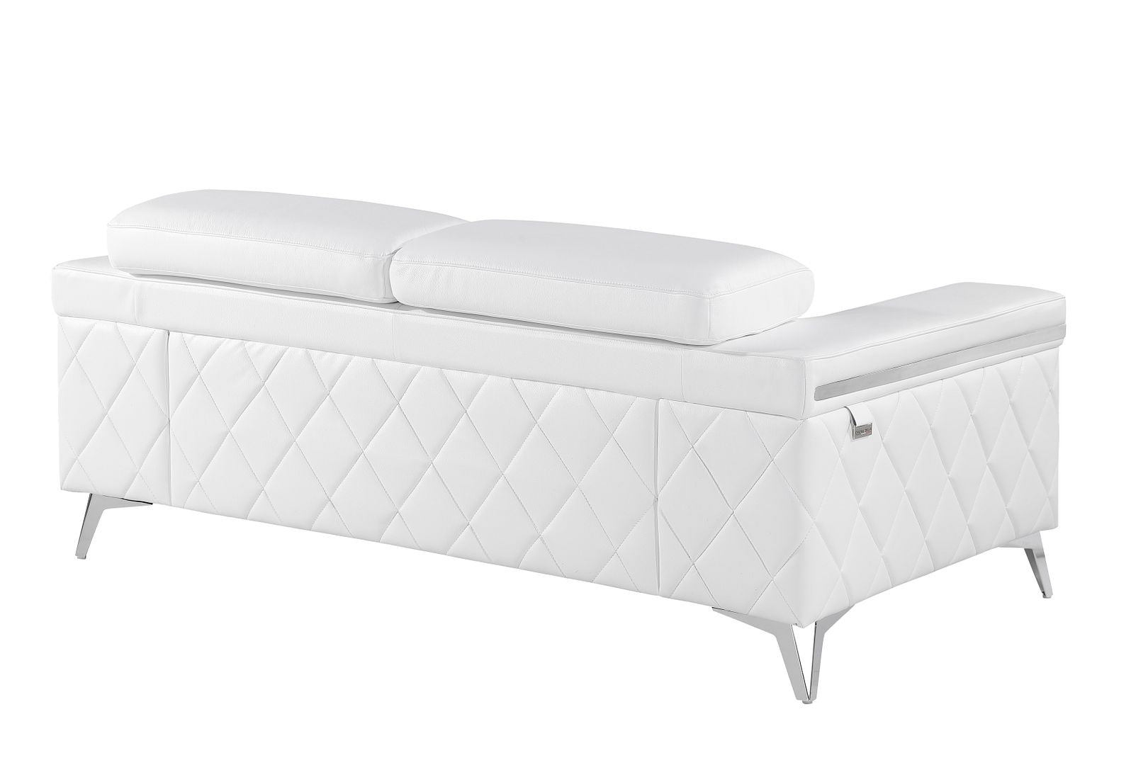 1140 Divanitalia Loveseat with Adjustable Headrest in Top-grain Italian Leather