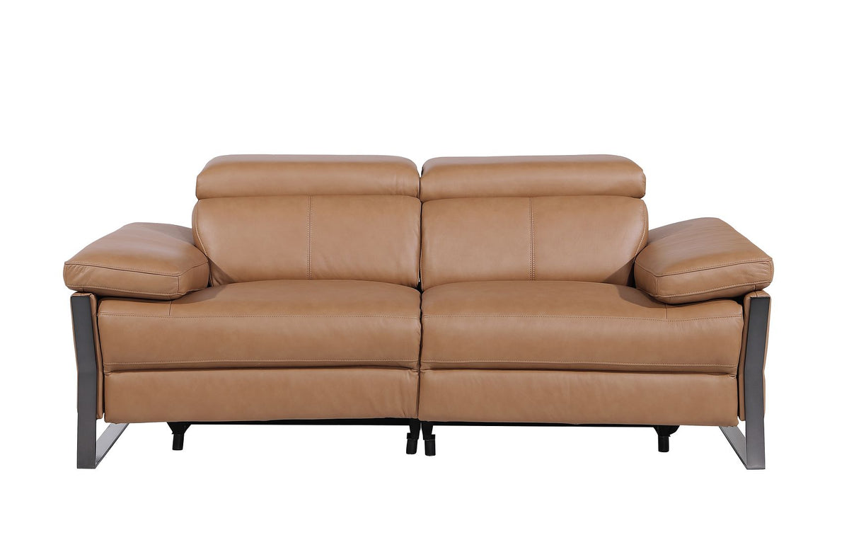 1246 Divanitalia Top Grain Italian Leather Loveseat with Power Headrest - Cognac - SKU 1246-COGNAC-2.2-HT - view 3