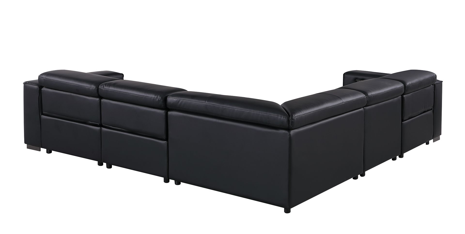 1208 Leather Reclining Set - Sofa & Loveseat with 4 Power Recliners