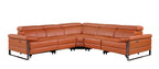 1246 Divanitalia 5-Piece L-Shaped Modular Power Reclining Sectional Sofa with Power Headrests - Top Grain Italian Leather - Camel - SKU 1246-CAMEL-5PC-3PWR-SECTIONAL - view 3