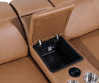 1224 Divanitalia 8-Piece L-Shaped Sectional Sofa in Top Grain Italian Leather with 4 Power Recliners & Power Headrests