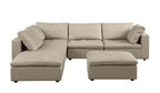 1100 Divanitalia 6-Piece Left Arm Facing 3-Seat Sectional Sofa - Top-grain Italian Leather