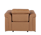 1126 Divanitalia Top Grain Italian Leather Power Reclining Chair with Power Headrests - Cognac - SKU 1126-COGNAC-CH - view 7