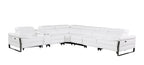 1246 Divanitalia 7-Piece L-Shaped Modular Power Reclining Sectional Sofa with 4 Power Recliners and Power Headrests - Top Grain Italian Leather