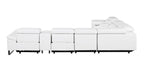 1246 Divanitalia 8-Piece L-Shaped Modular Power Reclining Sectional Sofa with 3 Power Recliners and Power Headrests - Top Grain Italian Leather