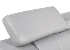 415 Divanitalia Sofa with Adjustable Headrest in Top-grain Italian Leather - Light Grey - SKU 415-S-LIGHT GRAY - view 9