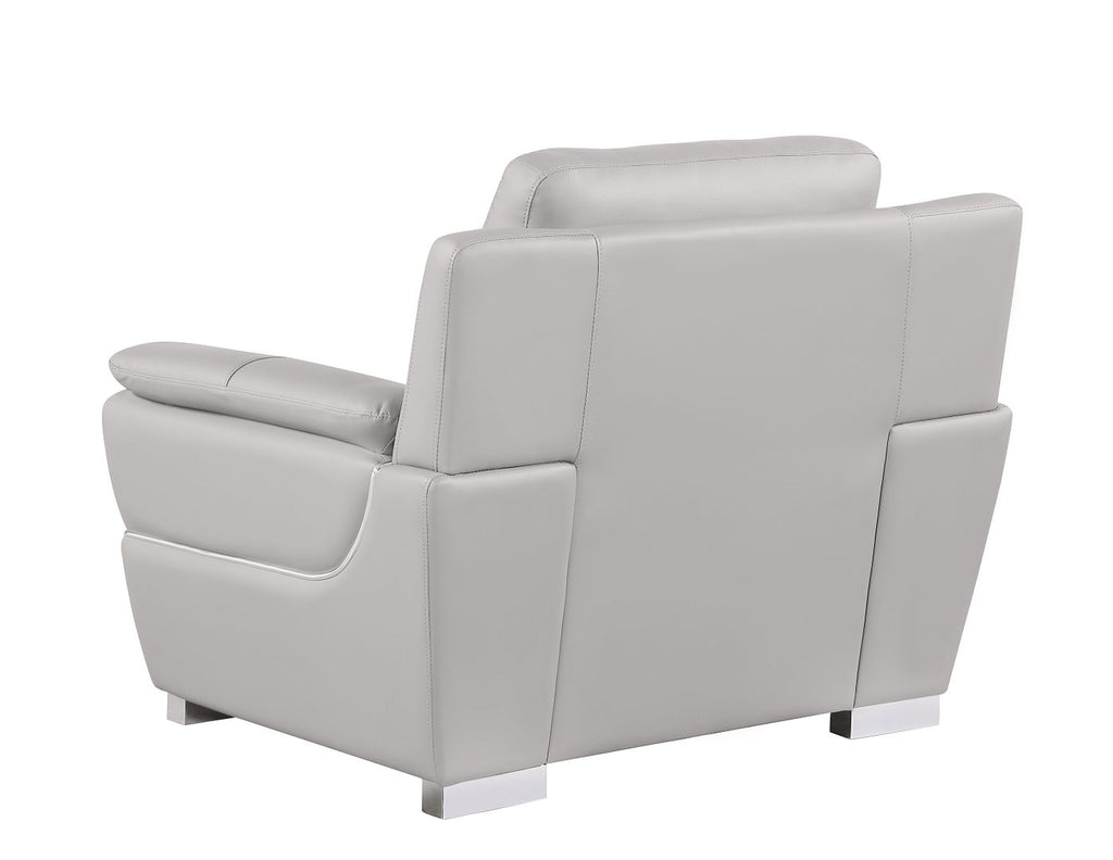 4572 Modern Genuine Leather Chair - Light Grey - SKU 4572-CH-LT-GREY - view 4