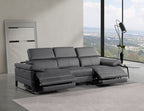 1246 Divanitalia Modular Power Dual Reclining Sofa with Power Reclining Headrests - Top Grain Italian Leather - Dark Grey - SKU 1246-DK-GREY-3.2-S-HT - view 2