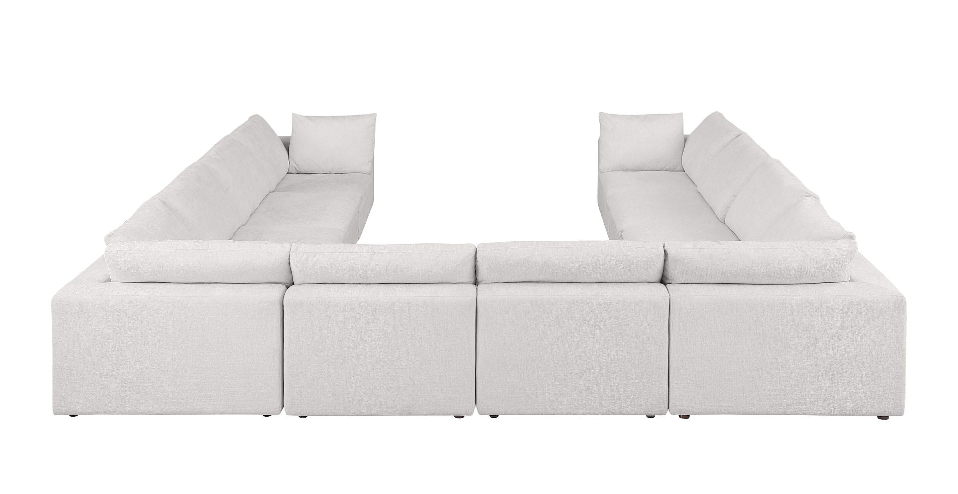 1100 Divanitalia 10-Piece U-Shaped Sectional Sofa in Top-grain Italian Leather