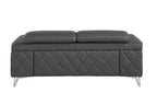 1140 Divanitalia Loveseat with Adjustable Headrest in Top-grain Italian Leather